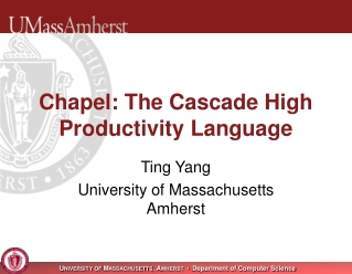 Chapel: The Cascade High Productivity Language