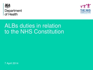 ALBs duties in relation to the NHS Constitution