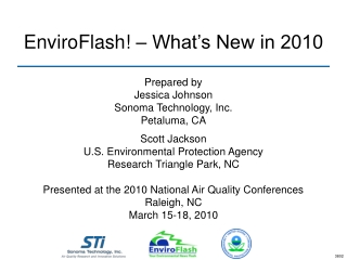EnviroFlash! – What’s New in 2010