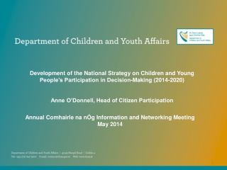 Annual Comhairle na nÓg Information and Networking Meeting May 2014