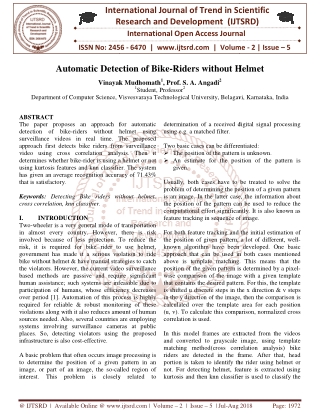 Automatic Detection of Bike Riders Without Helmet