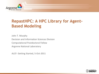 RepastHPC: A HPC Library for Agent-Based Modeling