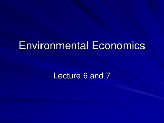 Environmental Economics