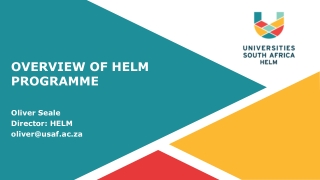 OVERVIEW OF HELM PROGRAMME