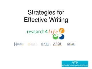 Strategies for Effective Writing