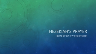 HEZEKIAH’S PRAYER