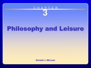 Chapter 3 Philosophy and Leisure