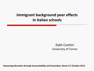 Immigrant background peer effects  in Italian schools