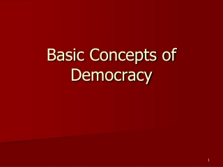 Basic Concepts of Democracy