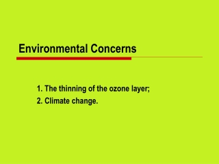 Environmental Concerns