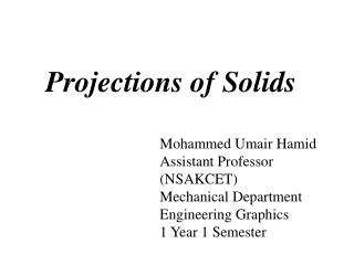 Projections of Solids