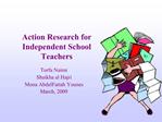 Action Research for Independent School Teachers