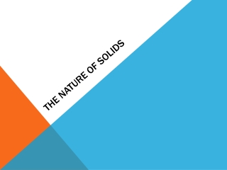 The nature of solids