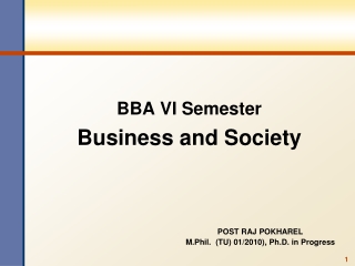 BBA VI Semester Business and Society