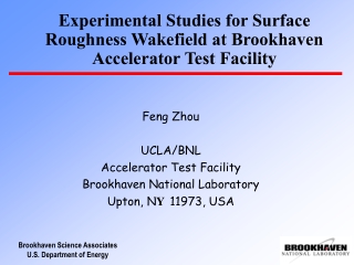 Experimental Studies for Surface Roughness Wakefield at Brookhaven Accelerator Test Facility