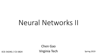 Neural Networks II