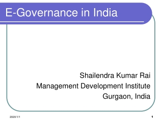 E-Governance in India