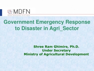 Government Emergency Response to Disaster in  Agri_Sector