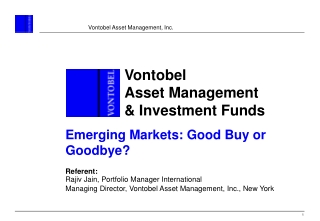 Vontobel  Asset Management &amp; Investment Funds