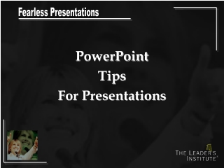 PowerPoint  Tips For Presentations