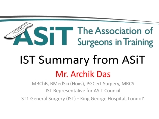 IST Summary from ASiT