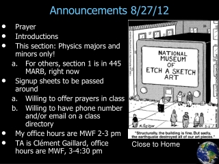 Announcements 8/27/12