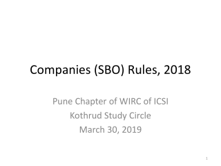 Companies (SBO) Rules, 2018