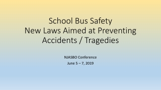 School Bus Safety   New Laws Aimed at Preventing Accidents / Tragedies