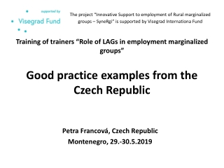 Good practice examples from the  Czech Republic