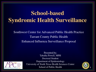 School-based  Syndromic Health Surveillance