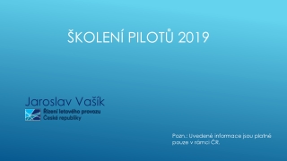 školení PILOTŮ 2019