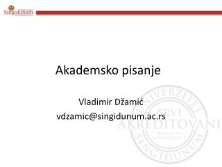 Akademsko pisanje