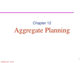 Aggregate Planning