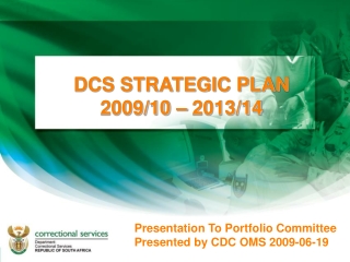 DCS STRATEGIC PLAN 2009/10 – 2013/14