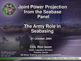 Joint Power Projection from the Seabase  Panel