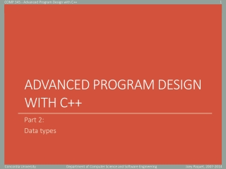 Advanced Program Design with C++