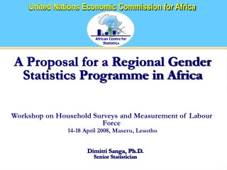 A Proposal for a Regional Gender Statistics Programme in Africa