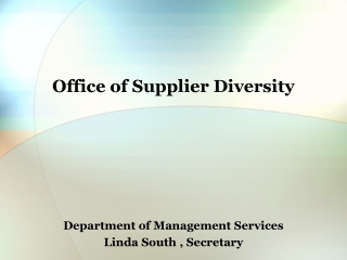 Office of Supplier Diversity