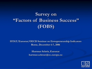 Survey on “Factors of Business Success” (FOBS)