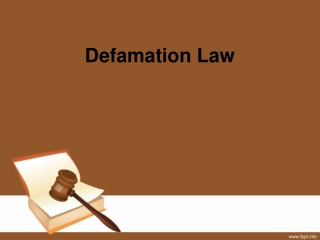 Defamation Law