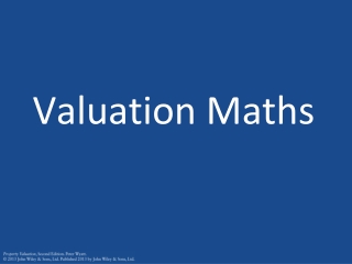 Valuation Maths