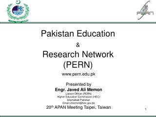 Pakistan Education  &amp; Research Network (PERN)