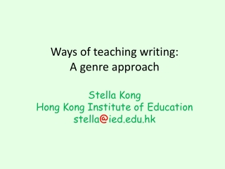 Teach students how to write?