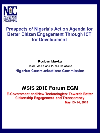 Prospects of Nigeria’s Action Agenda for Better Citizen Engagement Through ICT for Development