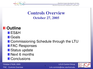 Controls Overview October 27, 2005