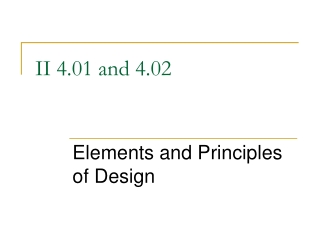 II 4.01 and 4.02