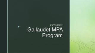 Gallaudet MPA Program