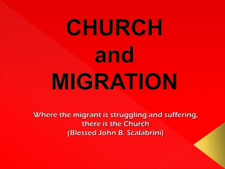 CHURCH  and MIGRATION