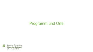 Programm und Orte