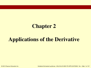 Chapter 2 Applications of the Derivative